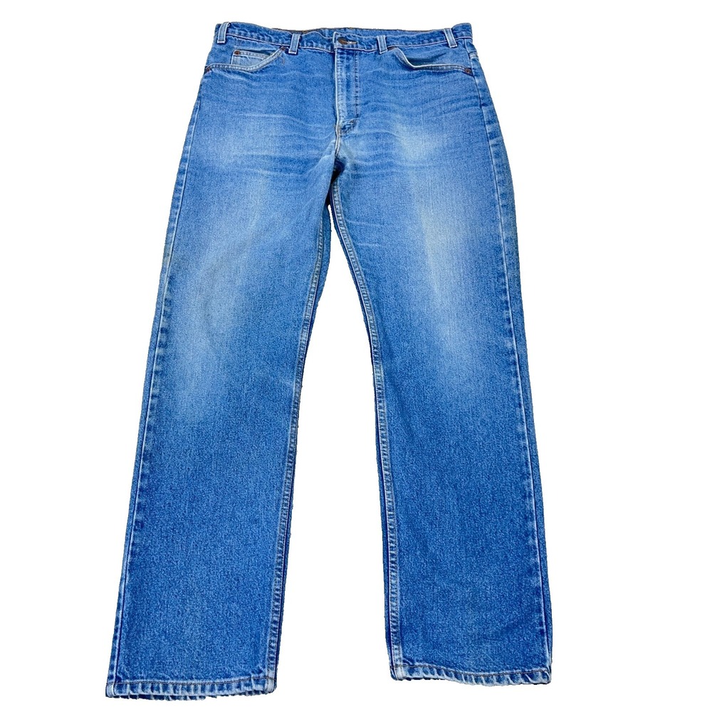 Vintage Levis 505 Jeans Men 36x31 Straight Leg Regular Fit Orange Tab 90s Faded